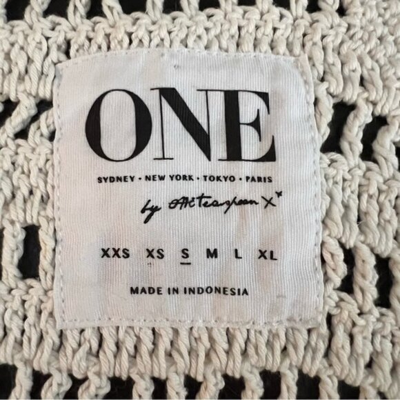 One Teaspoon Husk Bodice Crochet Halter Top Cropped with Fringe Sz S - Picture 10 of 12